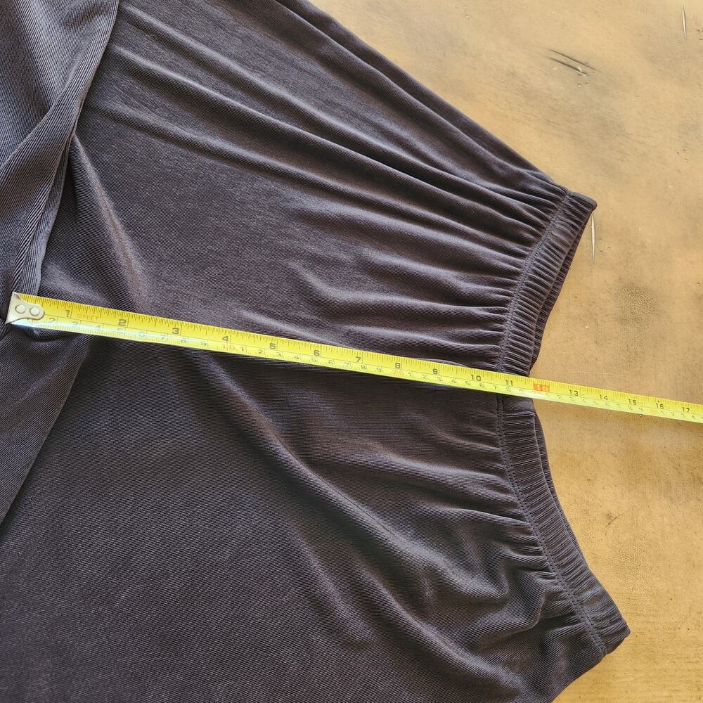 Chicos Travelers Pants Women 1S Chocolate Brown Slinky Knit Elastic Waist Dressy - Picture 13 of 16